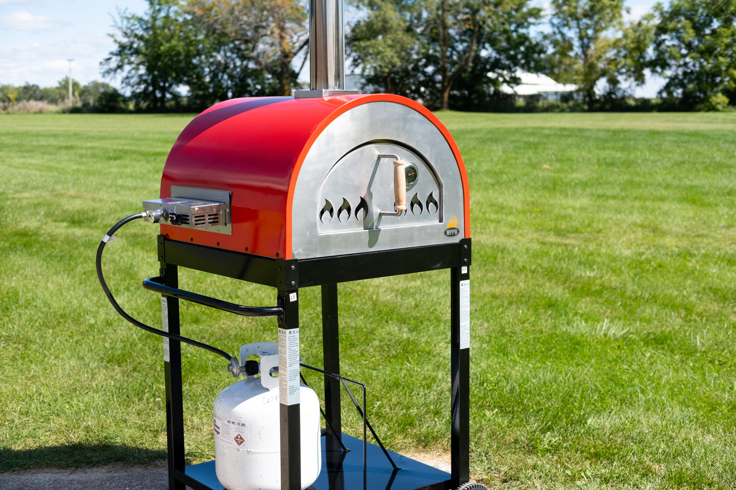 Hybrid 26" Wood/Gas-Fired Oven/Pizza Oven - Black, Includes Gas Attachment