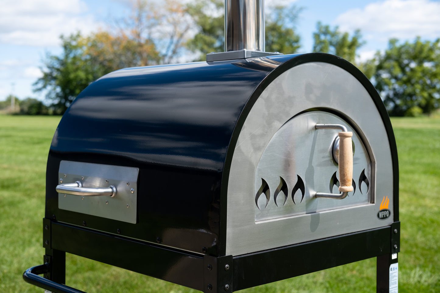 Hybrid 26" Wood/Gas-Fired Oven/Pizza Oven - Black, Includes Gas Attachment