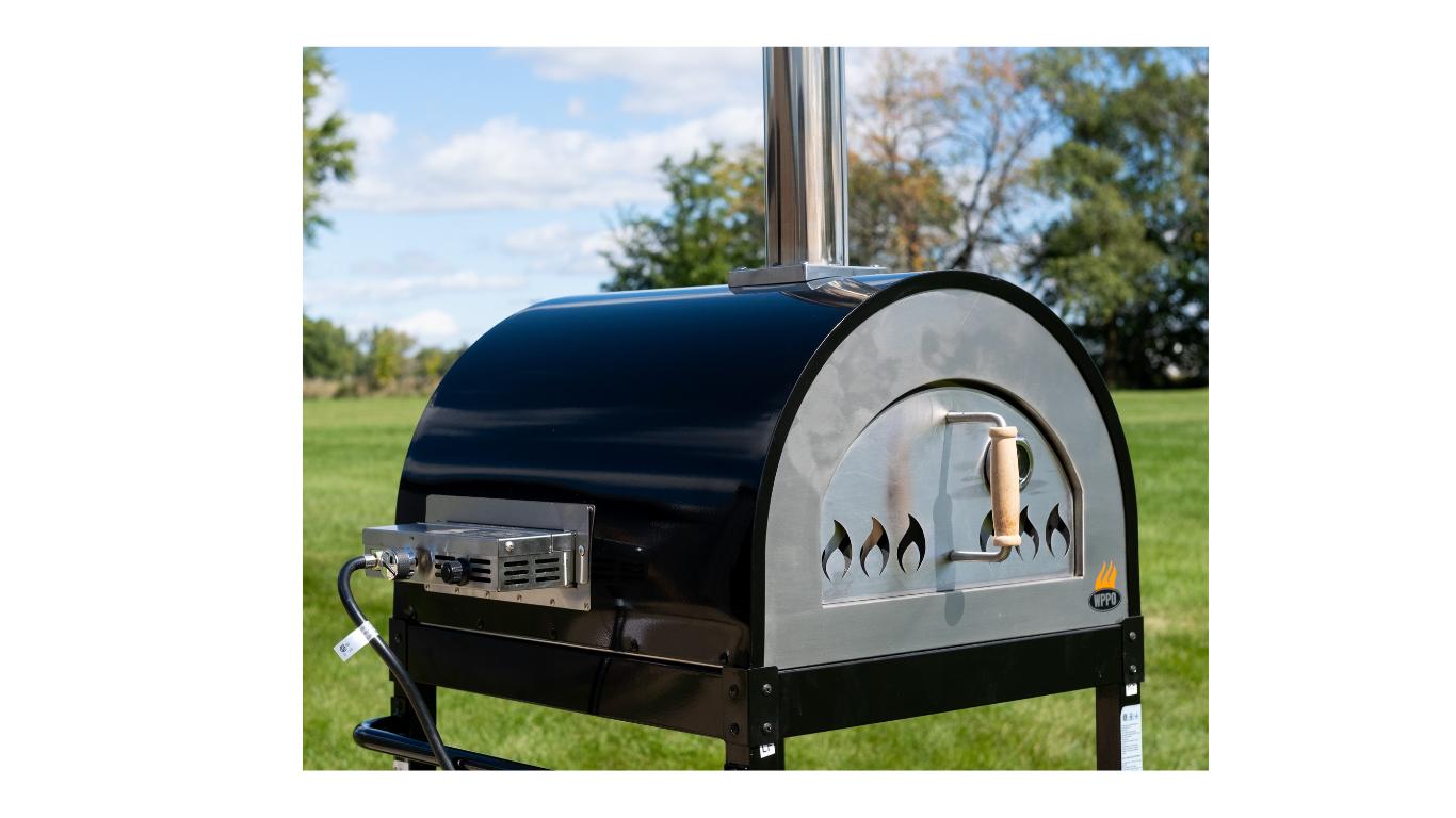 Hybrid 26" Wood/Gas-Fired Oven/Pizza Oven - Black, Includes Gas Attachment