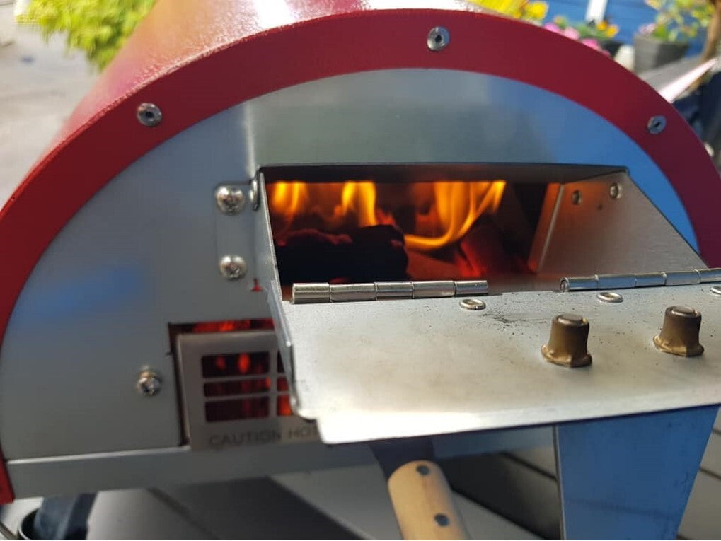 Le Peppe Portable Eco Wood-Fired Oven w/Deluxe Peel - Red
