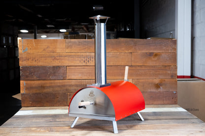 Le Peppe Portable Eco Wood-Fired Oven w/Deluxe Peel - Red